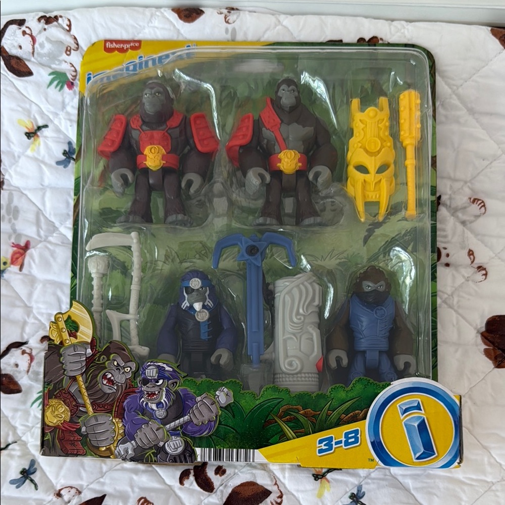 Fisher-Price Imaginext Boss Level Army Pack 9-Piece Monkey & Gorilla Figure Set